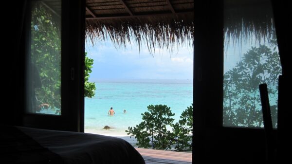 Soveværelse med havudsigt på Ten Moons Lipe Beach Resort