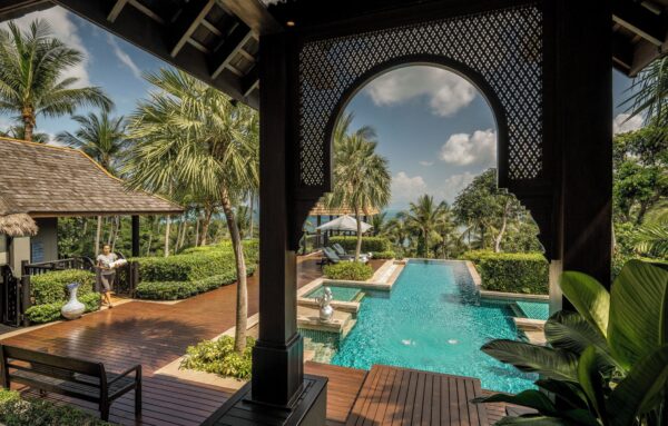 Swimmingpool på Banyan Tree resort Phuket Thailand
