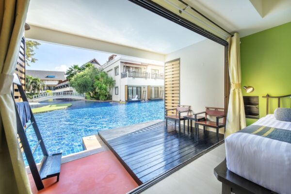 Pool view room at Chada Lanta Beach Resort