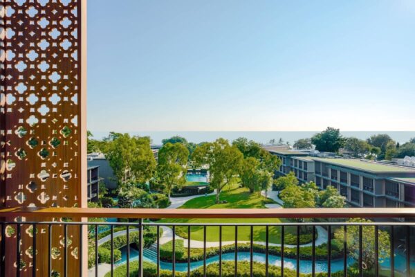 Oversigt over Marriott Resort Hua Hin balkonudsigt med havudsigt