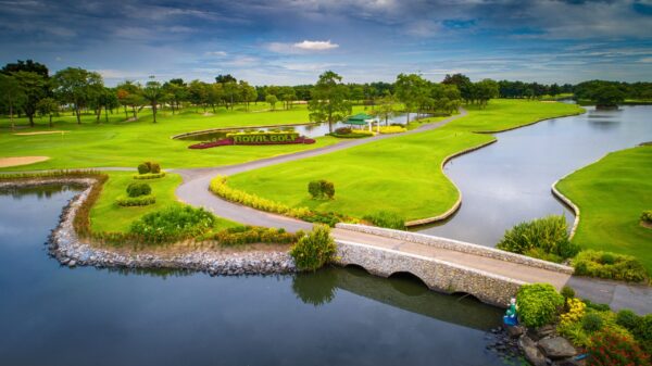 Overblik over broen ved Royal Golf & Country Club i Bangkok