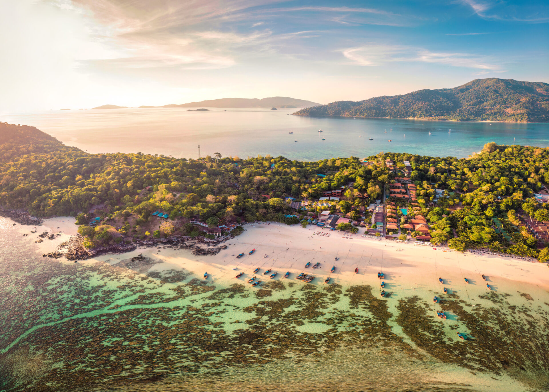 Luft Koh Lipe strand og ø i Thailand