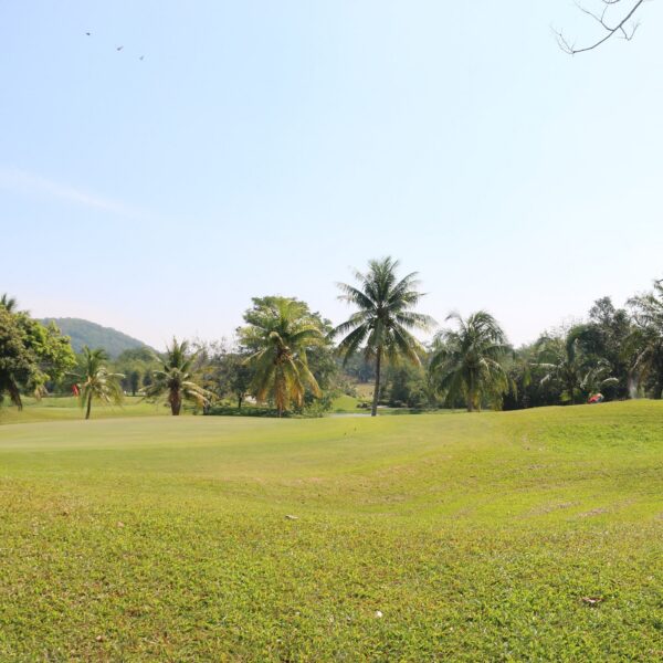 Rayong Pattaya golfklub med frodig grøn bane og høje træer