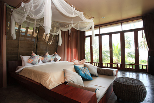 Nyd en afslappende ferie på Seavana Koh Mak Beach Resort. Oplev vores baldakin, der skaber en behagelig og romantisk atmosfære. Vores resort